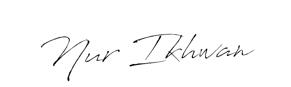 Use a signature maker to create a handwritten signature online. With this signature software, you can design (Antro_Vectra) your own signature for name Nur Ikhwan. Nur Ikhwan signature style 6 images and pictures png