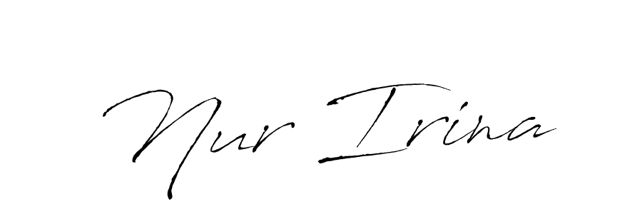 if you are searching for the best signature style for your name Nur Irina. so please give up your signature search. here we have designed multiple signature styles  using Antro_Vectra. Nur Irina signature style 6 images and pictures png