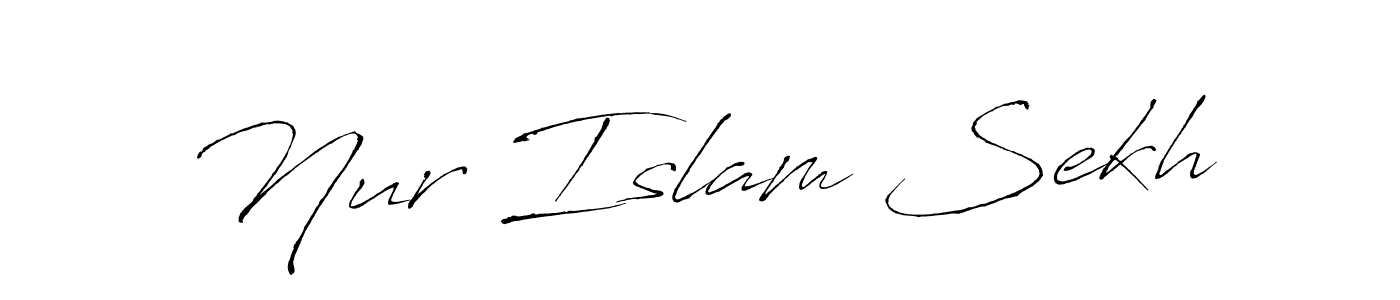 This is the best signature style for the Nur Islam Sekh name. Also you like these signature font (Antro_Vectra). Mix name signature. Nur Islam Sekh signature style 6 images and pictures png