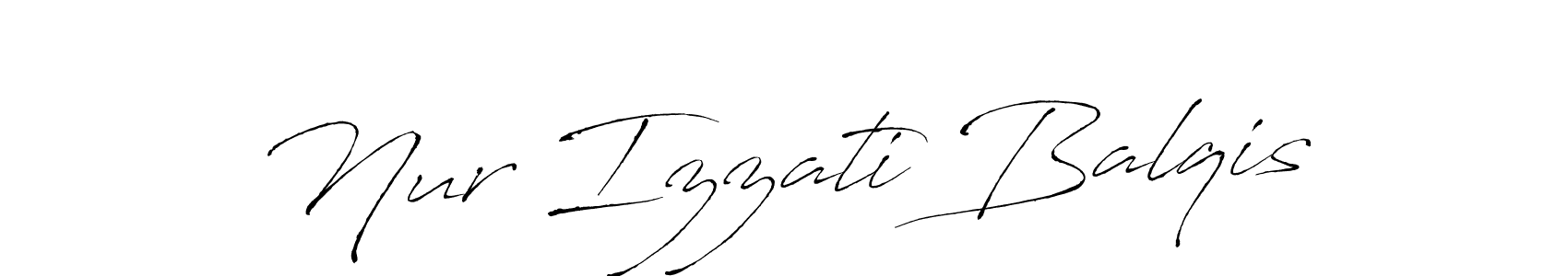 Design your own signature with our free online signature maker. With this signature software, you can create a handwritten (Antro_Vectra) signature for name Nur Izzati Balqis. Nur Izzati Balqis signature style 6 images and pictures png