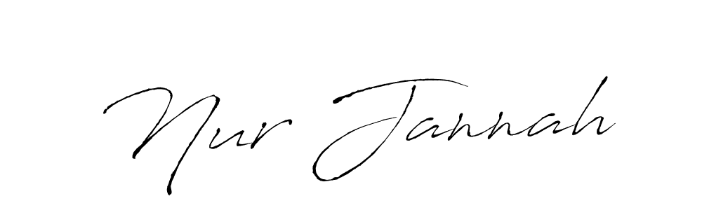 Create a beautiful signature design for name Nur Jannah. With this signature (Antro_Vectra) fonts, you can make a handwritten signature for free. Nur Jannah signature style 6 images and pictures png