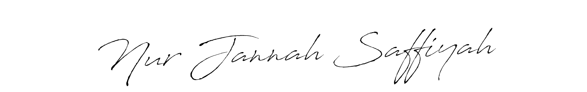 Make a beautiful signature design for name Nur Jannah Saffiyah. With this signature (Antro_Vectra) style, you can create a handwritten signature for free. Nur Jannah Saffiyah signature style 6 images and pictures png