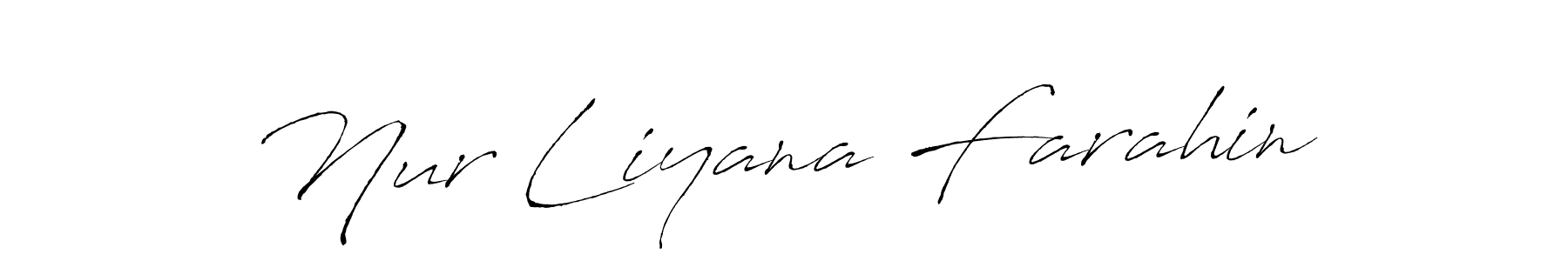 How to make Nur Liyana Farahin signature? Antro_Vectra is a professional autograph style. Create handwritten signature for Nur Liyana Farahin name. Nur Liyana Farahin signature style 6 images and pictures png