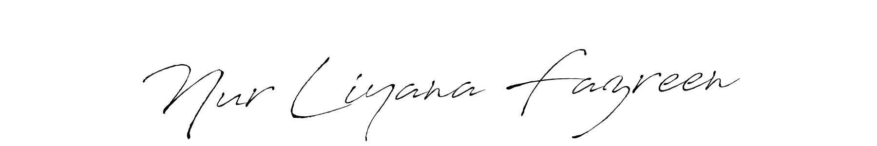 This is the best signature style for the Nur Liyana Fazreen name. Also you like these signature font (Antro_Vectra). Mix name signature. Nur Liyana Fazreen signature style 6 images and pictures png