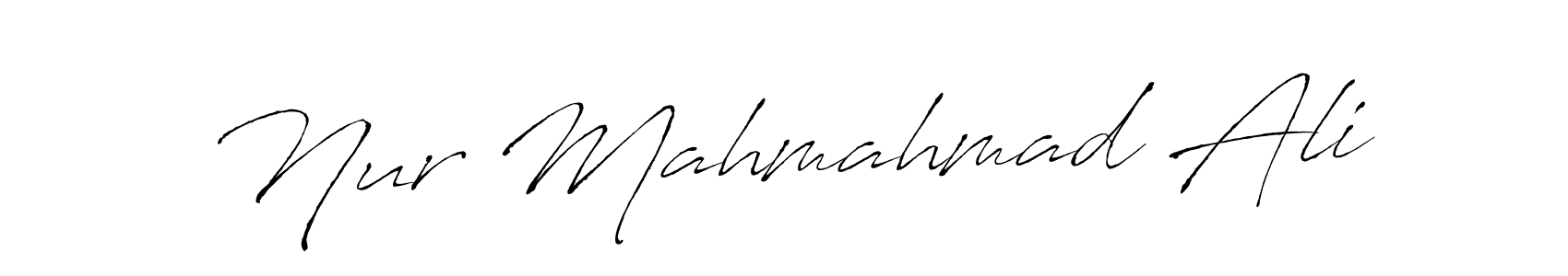 Design your own signature with our free online signature maker. With this signature software, you can create a handwritten (Antro_Vectra) signature for name Nur Mahmahmad Ali. Nur Mahmahmad Ali signature style 6 images and pictures png