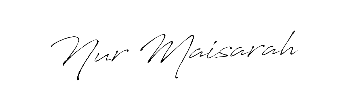 Create a beautiful signature design for name Nur Maisarah. With this signature (Antro_Vectra) fonts, you can make a handwritten signature for free. Nur Maisarah signature style 6 images and pictures png