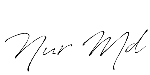Nur Md stylish signature style. Best Handwritten Sign (Antro_Vectra) for my name. Handwritten Signature Collection Ideas for my name Nur Md. Nur Md signature style 6 images and pictures png