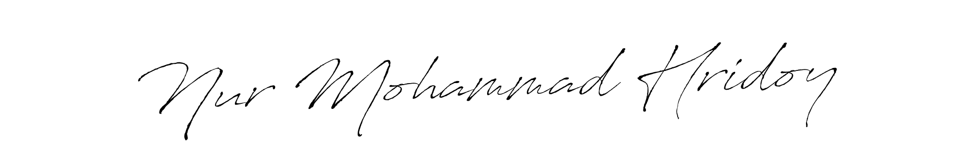 Design your own signature with our free online signature maker. With this signature software, you can create a handwritten (Antro_Vectra) signature for name Nur Mohammad Hridoy. Nur Mohammad Hridoy signature style 6 images and pictures png