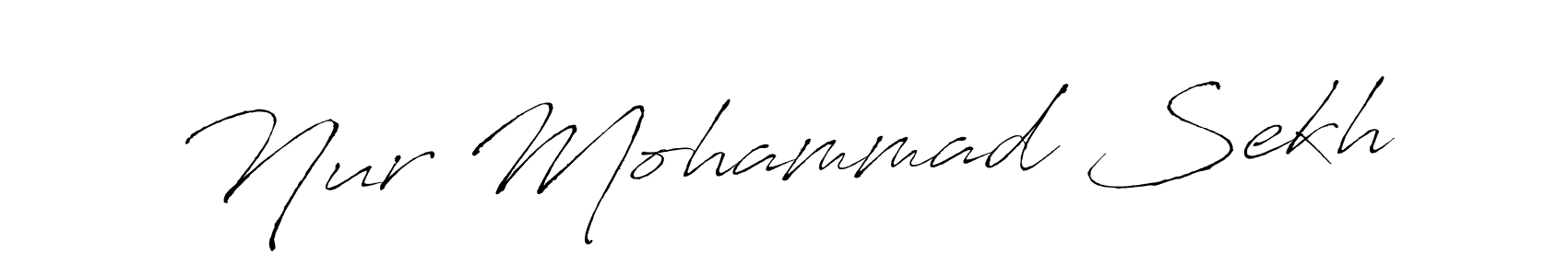 Make a beautiful signature design for name Nur Mohammad Sekh. With this signature (Antro_Vectra) style, you can create a handwritten signature for free. Nur Mohammad Sekh signature style 6 images and pictures png