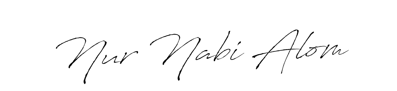 It looks lik you need a new signature style for name Nur Nabi Alom. Design unique handwritten (Antro_Vectra) signature with our free signature maker in just a few clicks. Nur Nabi Alom signature style 6 images and pictures png