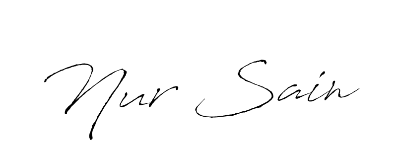You can use this online signature creator to create a handwritten signature for the name Nur Sain. This is the best online autograph maker. Nur Sain signature style 6 images and pictures png