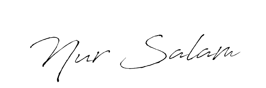 It looks lik you need a new signature style for name Nur Salam. Design unique handwritten (Antro_Vectra) signature with our free signature maker in just a few clicks. Nur Salam signature style 6 images and pictures png