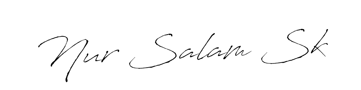 Make a beautiful signature design for name Nur Salam Sk. With this signature (Antro_Vectra) style, you can create a handwritten signature for free. Nur Salam Sk signature style 6 images and pictures png