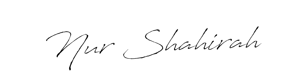 Design your own signature with our free online signature maker. With this signature software, you can create a handwritten (Antro_Vectra) signature for name Nur Shahirah. Nur Shahirah signature style 6 images and pictures png