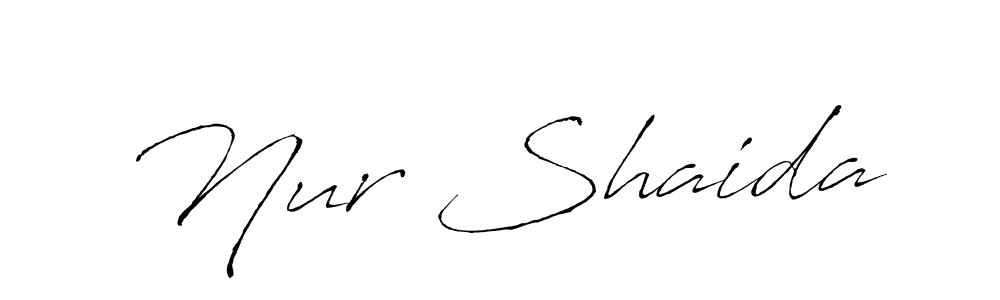 Make a beautiful signature design for name Nur Shaida. With this signature (Antro_Vectra) style, you can create a handwritten signature for free. Nur Shaida signature style 6 images and pictures png