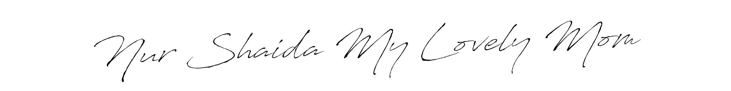 Similarly Antro_Vectra is the best handwritten signature design. Signature creator online .You can use it as an online autograph creator for name Nur Shaida My Lovely Mom. Nur Shaida My Lovely Mom signature style 6 images and pictures png