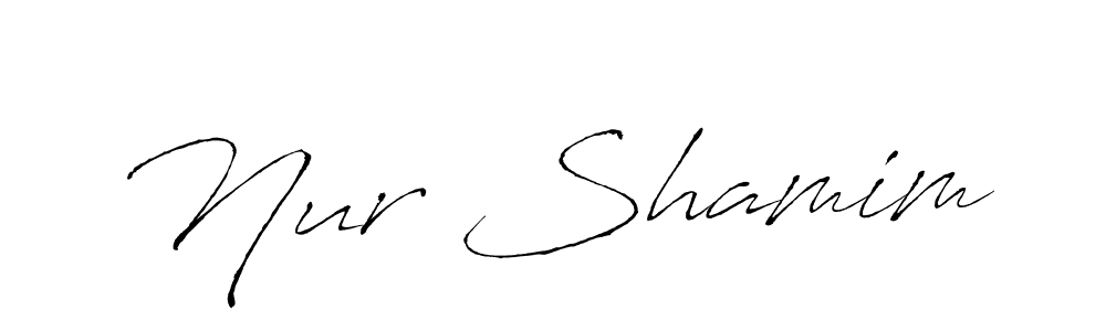 Design your own signature with our free online signature maker. With this signature software, you can create a handwritten (Antro_Vectra) signature for name Nur Shamim. Nur Shamim signature style 6 images and pictures png