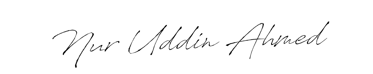 Create a beautiful signature design for name Nur Uddin Ahmed. With this signature (Antro_Vectra) fonts, you can make a handwritten signature for free. Nur Uddin Ahmed signature style 6 images and pictures png