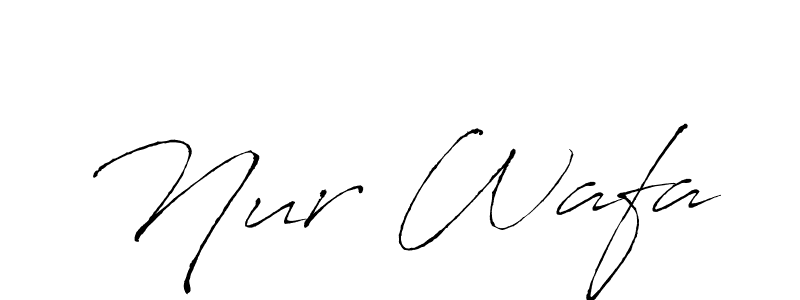 Create a beautiful signature design for name Nur Wafa. With this signature (Antro_Vectra) fonts, you can make a handwritten signature for free. Nur Wafa signature style 6 images and pictures png