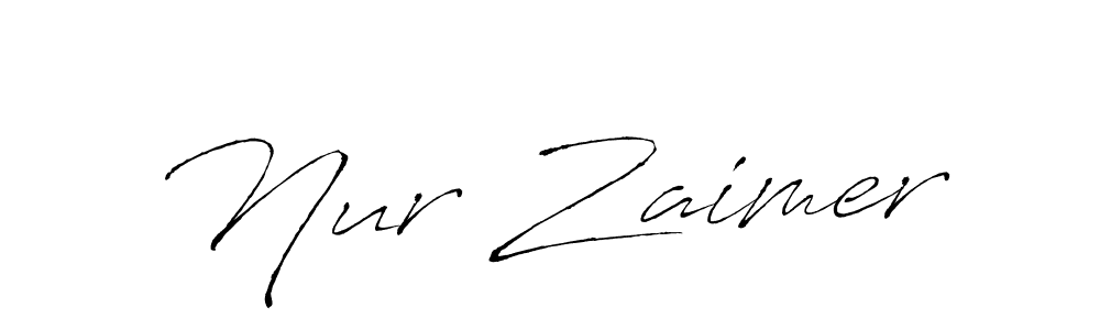 The best way (Antro_Vectra) to make a short signature is to pick only two or three words in your name. The name Nur Zaimer include a total of six letters. For converting this name. Nur Zaimer signature style 6 images and pictures png