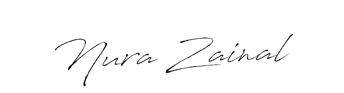 Nura Zainal stylish signature style. Best Handwritten Sign (Antro_Vectra) for my name. Handwritten Signature Collection Ideas for my name Nura Zainal. Nura Zainal signature style 6 images and pictures png