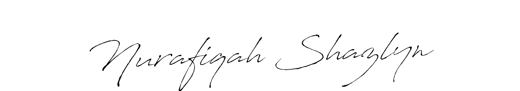 Similarly Antro_Vectra is the best handwritten signature design. Signature creator online .You can use it as an online autograph creator for name Nurafiqah Shazlyn. Nurafiqah Shazlyn signature style 6 images and pictures png