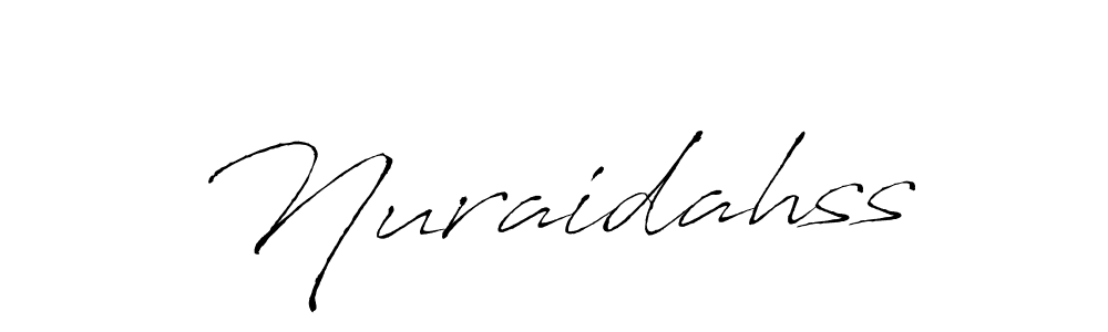 Also we have Nuraidahss name is the best signature style. Create professional handwritten signature collection using Antro_Vectra autograph style. Nuraidahss signature style 6 images and pictures png