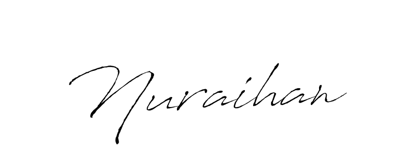 You should practise on your own different ways (Antro_Vectra) to write your name (Nuraihan) in signature. don't let someone else do it for you. Nuraihan signature style 6 images and pictures png