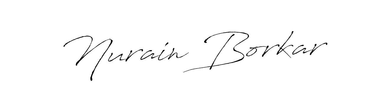 Design your own signature with our free online signature maker. With this signature software, you can create a handwritten (Antro_Vectra) signature for name Nurain Borkar. Nurain Borkar signature style 6 images and pictures png