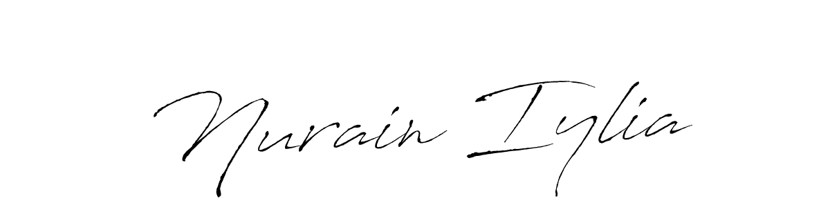 The best way (Antro_Vectra) to make a short signature is to pick only two or three words in your name. The name Nurain Iylia include a total of six letters. For converting this name. Nurain Iylia signature style 6 images and pictures png