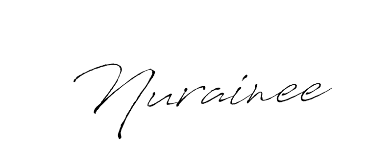Use a signature maker to create a handwritten signature online. With this signature software, you can design (Antro_Vectra) your own signature for name Nurainee. Nurainee signature style 6 images and pictures png