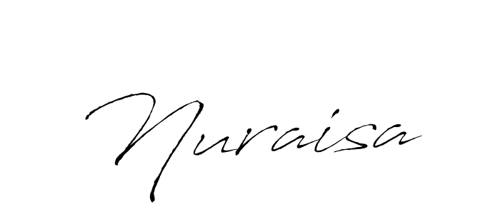 Make a beautiful signature design for name Nuraisa. With this signature (Antro_Vectra) style, you can create a handwritten signature for free. Nuraisa signature style 6 images and pictures png