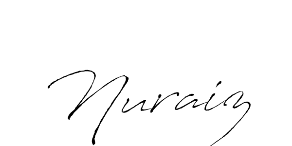 Create a beautiful signature design for name Nuraiz. With this signature (Antro_Vectra) fonts, you can make a handwritten signature for free. Nuraiz signature style 6 images and pictures png