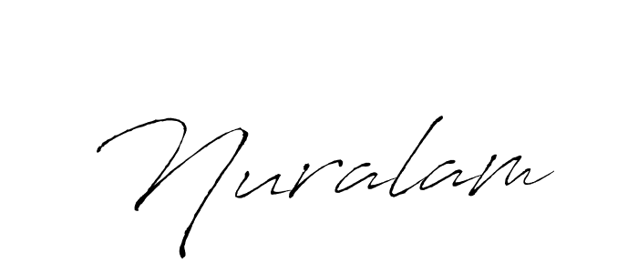 Make a beautiful signature design for name Nuralam. With this signature (Antro_Vectra) style, you can create a handwritten signature for free. Nuralam signature style 6 images and pictures png