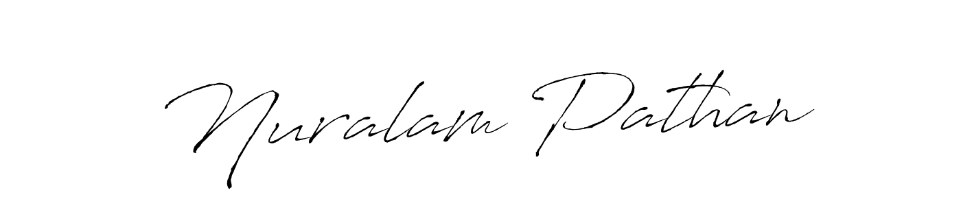 The best way (Antro_Vectra) to make a short signature is to pick only two or three words in your name. The name Nuralam Pathan include a total of six letters. For converting this name. Nuralam Pathan signature style 6 images and pictures png