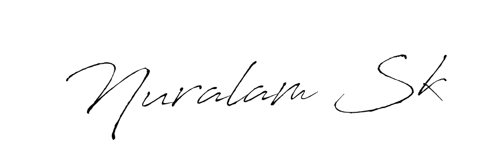 How to make Nuralam Sk name signature. Use Antro_Vectra style for creating short signs online. This is the latest handwritten sign. Nuralam Sk signature style 6 images and pictures png