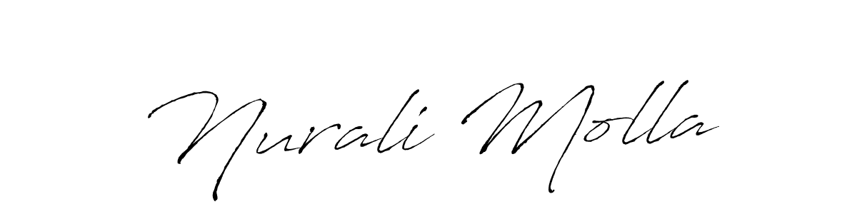 Design your own signature with our free online signature maker. With this signature software, you can create a handwritten (Antro_Vectra) signature for name Nurali Molla. Nurali Molla signature style 6 images and pictures png