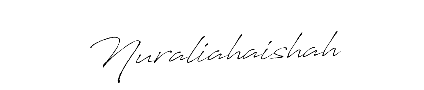 Nuraliahaishah stylish signature style. Best Handwritten Sign (Antro_Vectra) for my name. Handwritten Signature Collection Ideas for my name Nuraliahaishah. Nuraliahaishah signature style 6 images and pictures png