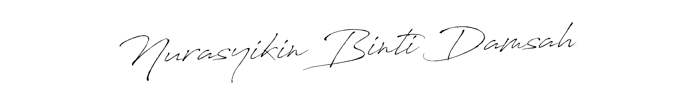 How to make Nurasyikin Binti Damsah signature? Antro_Vectra is a professional autograph style. Create handwritten signature for Nurasyikin Binti Damsah name. Nurasyikin Binti Damsah signature style 6 images and pictures png