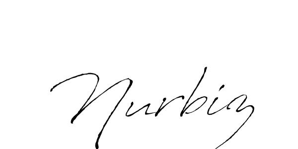 How to make Nurbiz name signature. Use Antro_Vectra style for creating short signs online. This is the latest handwritten sign. Nurbiz signature style 6 images and pictures png