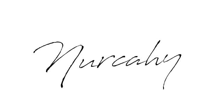 Design your own signature with our free online signature maker. With this signature software, you can create a handwritten (Antro_Vectra) signature for name Nurcahy. Nurcahy signature style 6 images and pictures png