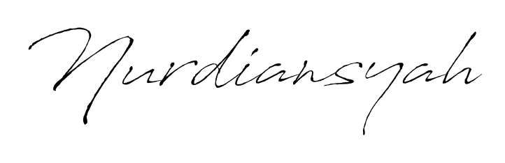 Give your name Nurdiansyah an exquisite flair with the Antro_Vectra script font. Ideal for contracts, resumes, and formal letterheads. Nurdiansyah signature style 6 images and pictures png