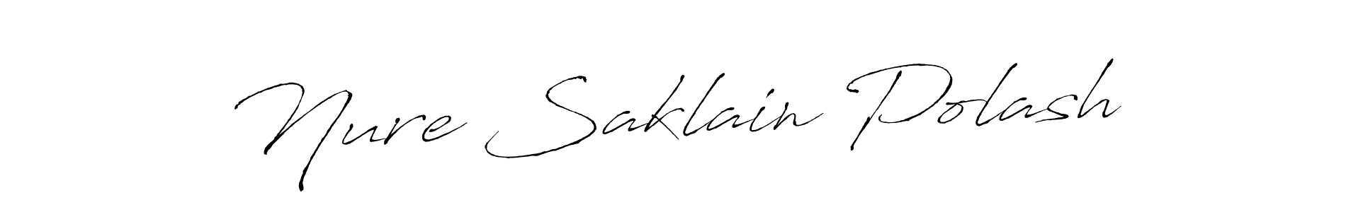 How to make Nure Saklain Polash name signature. Use Antro_Vectra style for creating short signs online. This is the latest handwritten sign. Nure Saklain Polash signature style 6 images and pictures png