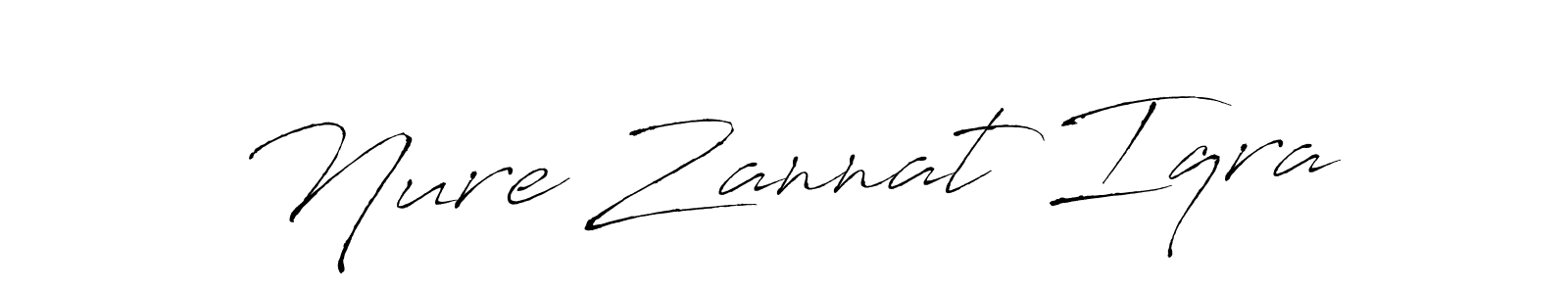 Create a beautiful signature design for name Nure Zannat Iqra. With this signature (Antro_Vectra) fonts, you can make a handwritten signature for free. Nure Zannat Iqra signature style 6 images and pictures png