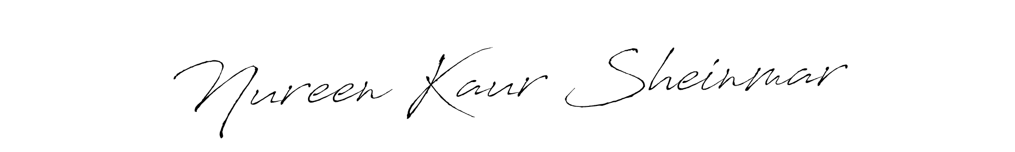 Create a beautiful signature design for name Nureen Kaur Sheinmar. With this signature (Antro_Vectra) fonts, you can make a handwritten signature for free. Nureen Kaur Sheinmar signature style 6 images and pictures png