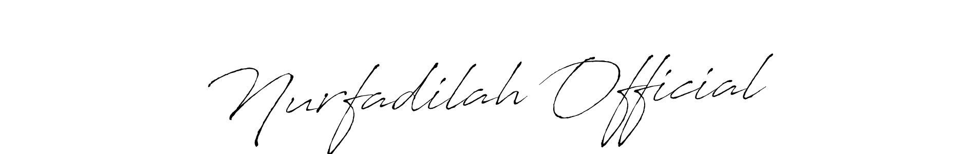 Nurfadilah Official stylish signature style. Best Handwritten Sign (Antro_Vectra) for my name. Handwritten Signature Collection Ideas for my name Nurfadilah Official. Nurfadilah Official signature style 6 images and pictures png