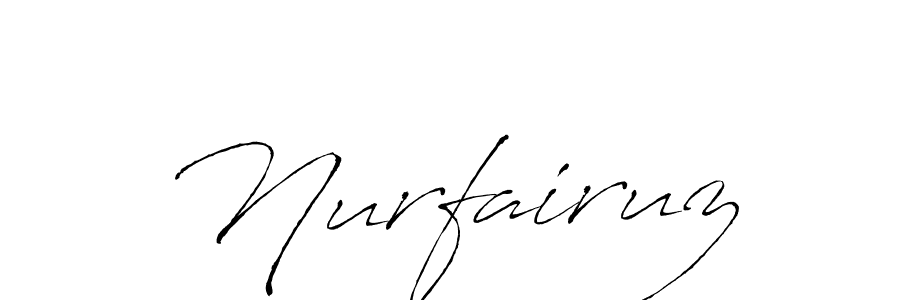 It looks lik you need a new signature style for name Nurfairuz. Design unique handwritten (Antro_Vectra) signature with our free signature maker in just a few clicks. Nurfairuz signature style 6 images and pictures png