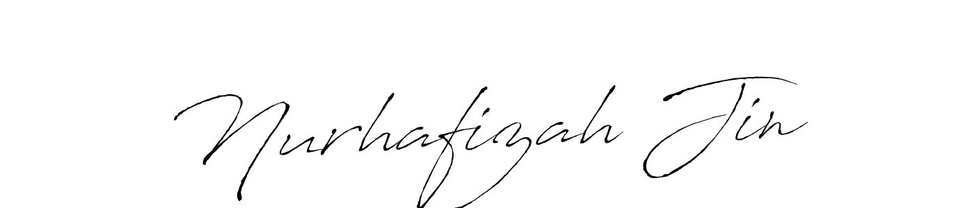 This is the best signature style for the Nurhafizah Jin name. Also you like these signature font (Antro_Vectra). Mix name signature. Nurhafizah Jin signature style 6 images and pictures png