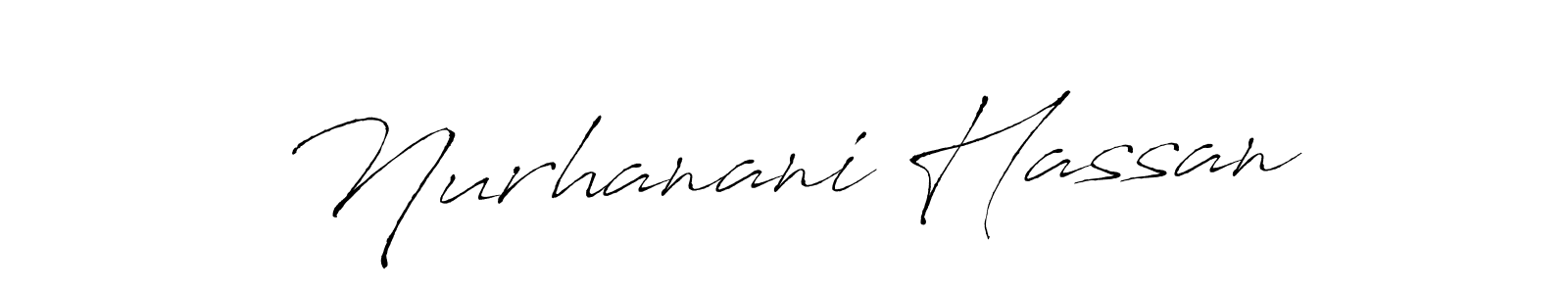 Create a beautiful signature design for name Nurhanani Hassan. With this signature (Antro_Vectra) fonts, you can make a handwritten signature for free. Nurhanani Hassan signature style 6 images and pictures png