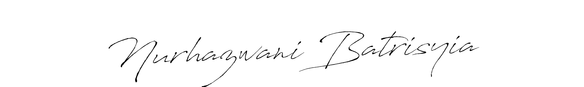 It looks lik you need a new signature style for name Nurhazwani Batrisyia. Design unique handwritten (Antro_Vectra) signature with our free signature maker in just a few clicks. Nurhazwani Batrisyia signature style 6 images and pictures png